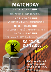 TCK Matchday dahoam 13. und 18.05.2023